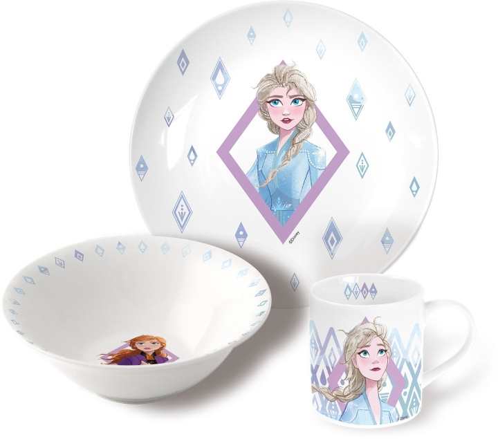 Disney Stor - 3 pcs. Gift Set - Frozen (88085) i gruppen LEGETØJ, BØRN & BABY / Mad & Drikke / Børnebestik og tallerkener hos TP E-commerce Nordic AB (C90685)