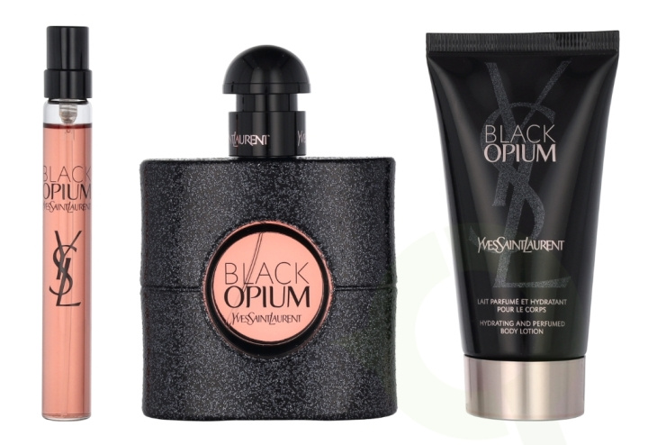 Yves Saint Laurent YSL Black Opium Giftset 110 ml Edp Spray 50ml/Body Lotion 50ml/Edp Spray 10ml i gruppen SKØNHED & HELSE / Gaveæske / Gaveæske til hende hos TP E-commerce Nordic AB (C90859)