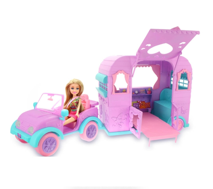 Sparkle Girlz Dukke m. jeep og campingvogn (100176) i gruppen LEGETØJ, BØRN & BABY / Legetøj / Docks og tilbehør hos TP E-commerce Nordic AB (C91213)