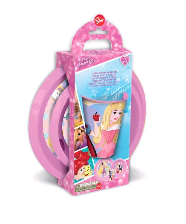 STOR Frokostsæt til børn - Disney Princess (088808713-51200) i gruppen LEGETØJ, BØRN & BABY / Mad & Drikke / Børnebestik og tallerkener hos TP E-commerce Nordic AB (C91308)