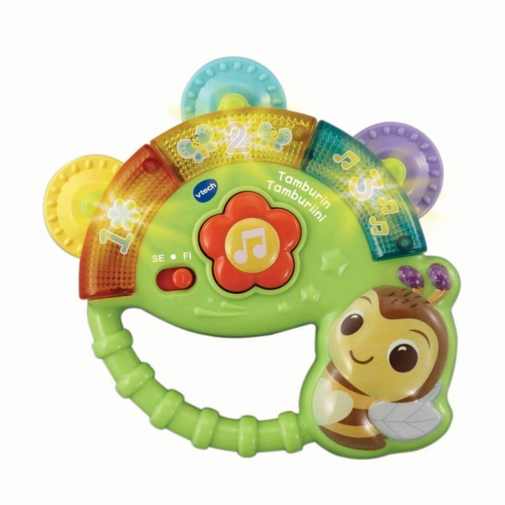 VTech Shaking Sounds Tambourine DK & NO (950-558632) i gruppen LEGETØJ, BØRN & BABY / Babyleg (0-3 år) / Aktivitetslegetøj hos TP E-commerce Nordic AB (C91323)