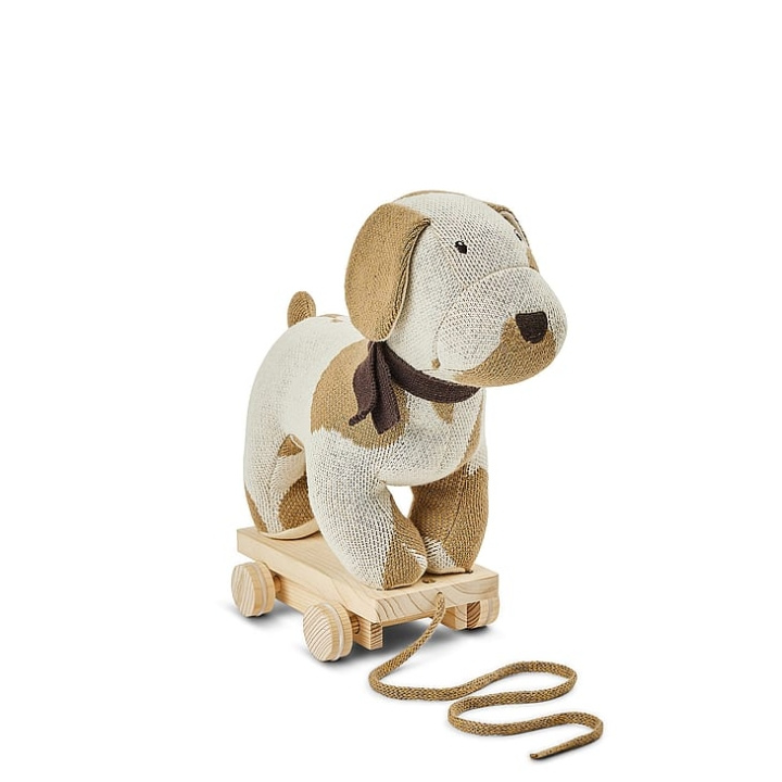 Smallstuff Pull Along Dog, offwhite/natur i gruppen LEGETØJ, BØRN & BABY / Legetøj / Lille hjem & rollespil hos TP E-commerce Nordic AB (C91395)