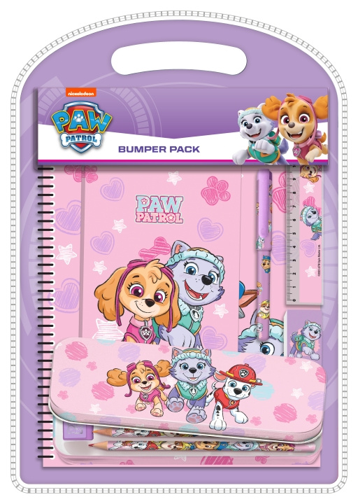 Paw Patrol Kids Licensing - Lyserødt skrivesæt med metalæske - Paw Patrol (045606884) i gruppen LEGETØJ, BØRN & BABY / Legetøj / Tegne og tælle hos TP E-commerce Nordic AB (C91414)