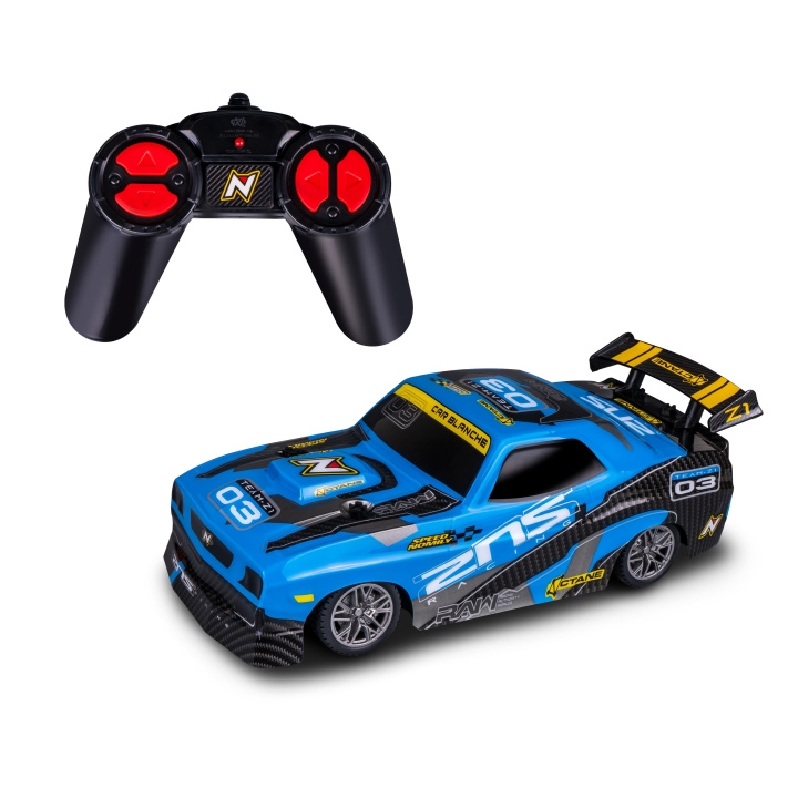 Nikko 1:18 Street Racers Blå (10462) i gruppen LEGETØJ, BØRN & BABY / Radiostyrede / Radiostyrede biler hos TP E-commerce Nordic AB (C91442)