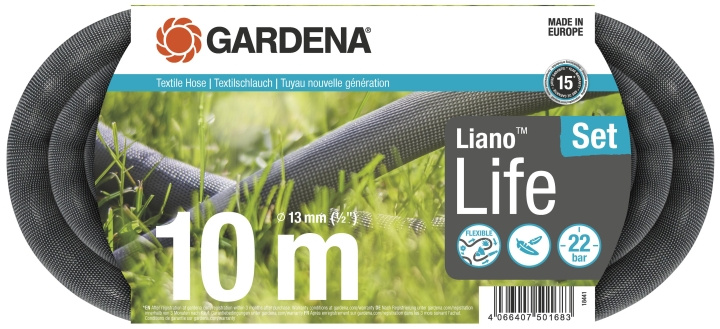 Gardena Tekstilslange Liano™ Life 13 mm (1/2), 10 m sæt - 10 m i gruppen HJEM, HUS & HAVE / Have og gårdhave / Haveværktøjer hos TP E-commerce Nordic AB (C91699)