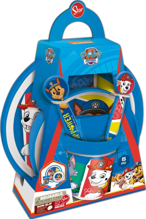 STOR Skridsikkert frokostsæt - Paw Patrol (088808705-74681) i gruppen LEGETØJ, BØRN & BABY / Mad & Drikke / Børnebestik og tallerkener hos TP E-commerce Nordic AB (C91844)