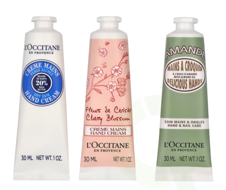 L\'Occitane Hand Cream Trio Set 90 ml 3x30ml - Shea/Cherry Blossom/Almond i gruppen SKØNHED & HELSE / Manicure / pedicure / Håndcreme hos TP E-commerce Nordic AB (C91977)