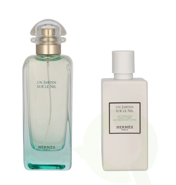 Hermes Un Jardin Sur Le Nil Giftset 180 ml Edt Spray 100ml/Body Milk 80ml i gruppen SKØNHED & HELSE / Gaveæske / Gaveæske til hende hos TP E-commerce Nordic AB (C92018)