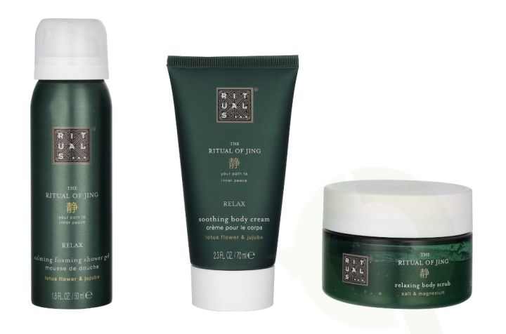 Rituals Trial Jing Set 245 ml Body Scrub 125g/Body Cream 70ml/Foaming Shower Gel 50ml i gruppen SKØNHED & HELSE / Gaveæske / Gaveæske til hende hos TP E-commerce Nordic AB (C92068)