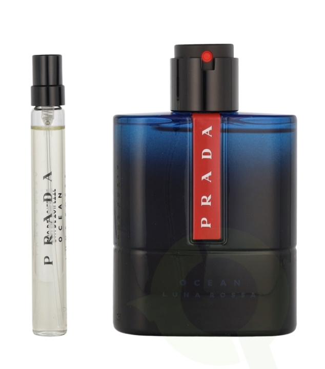 Prada Luna Rossa Ocean Set 110 ml Edt Spray 100ml/Edt Spray 10ml i gruppen SKØNHED & HELSE / Gaveæske / Gaveæske til ham hos TP E-commerce Nordic AB (C92069)