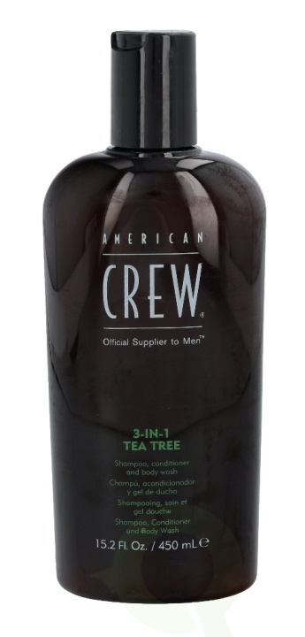 American Crew Tea Tree 3In1 Shampoo Conditioner & Body Wash 450 ml i gruppen SKØNHED & HELSE / Hår og styling / Hårpleje / Shampoo hos TP E-commerce Nordic AB (C92106)