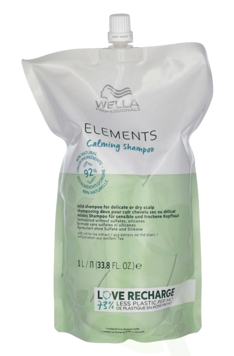 Wella Elements - Calming Shampoo Refill 1000 ml i gruppen SKØNHED & HELSE / Hår og styling / Hårpleje / Shampoo hos TP E-commerce Nordic AB (C92275)