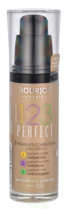 Bourjois 123 Perfect Flawless Complexion 16Hrs 30 ml #53 Beige Clair i gruppen SKØNHED & HELSE / Makeup / Makeup ansigt / Foundation hos TP E-commerce Nordic AB (C92291)