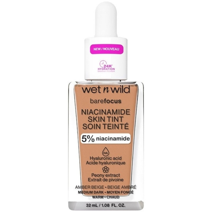 Wet n Wild Bare Focus Niacinamide Skin Tint 32ml - Amber Beige i gruppen SKØNHED & HELSE / Makeup / Makeup ansigt / Foundation hos TP E-commerce Nordic AB (C92357)