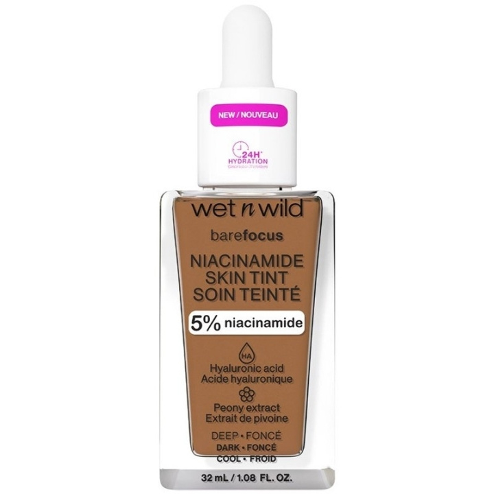 Wet n Wild Bare Focus Niacinamide Skin Tint 32ml - Deep i gruppen SKØNHED & HELSE / Makeup / Makeup ansigt / Foundation hos TP E-commerce Nordic AB (C92359)