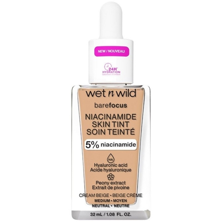 Wet n Wild Bare Focus Niacinamide Skin Tint 32ml - Cream Beige i gruppen SKØNHED & HELSE / Makeup / Makeup ansigt / Foundation hos TP E-commerce Nordic AB (C92360)