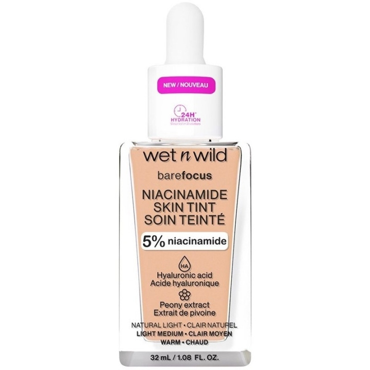 Wet n Wild Bare Focus Niacinamide Skin Tint 32ml - Light i gruppen SKØNHED & HELSE / Makeup / Makeup ansigt / Foundation hos TP E-commerce Nordic AB (C92361)