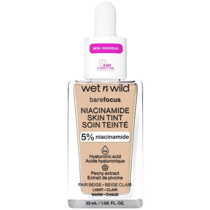 Wet n Wild Bare Focus Niacinamide Skin Tint 32ml - Fair Beige i gruppen SKØNHED & HELSE / Makeup / Makeup ansigt / Foundation hos TP E-commerce Nordic AB (C92362)