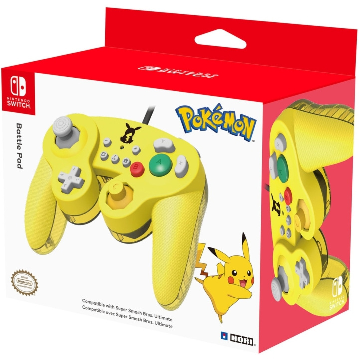 Nintendo Super Smash Bros Gamepad - Pikachu i gruppen HJEMMEELEKTRONIK / Spilkonsoller og tilbehør / Nintendo Switch / Tilbehør hos TP E-commerce Nordic AB (C92415)