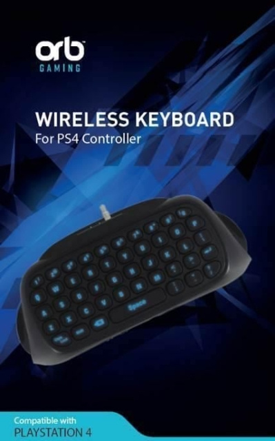 ORB Playstation 4 Controller Keyboard Blue Blacklit i gruppen HJEMMEELEKTRONIK / Spilkonsoller og tilbehør / Sony PlayStation 4 hos TP E-commerce Nordic AB (C92416)