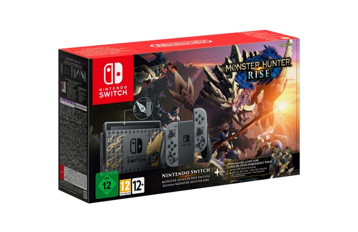 Nintendo Switch-konsol (Monster Hunter Rise-pakke) i gruppen HJEMMEELEKTRONIK / Spilkonsoller og tilbehør / Nintendo Switch / Spilkonsoller hos TP E-commerce Nordic AB (C92456)