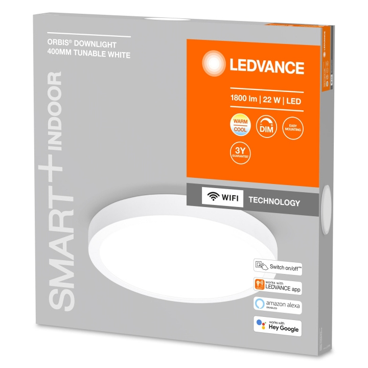 LEDVANCE Smart+ Downlight overflade - vendbar hvid 40 cm - Wi-Fi i gruppen HJEMMEELEKTRONIK / Lys / Loftslamper hos TP E-commerce Nordic AB (C92541)