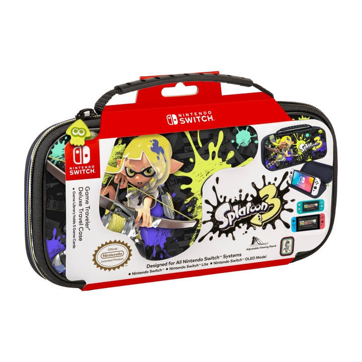 Nintendo Switch Deluxe rejsetaske (Splatoon 3) i gruppen HJEMMEELEKTRONIK / Spilkonsoller og tilbehør / Nintendo Switch / Tilbehør hos TP E-commerce Nordic AB (C92602)