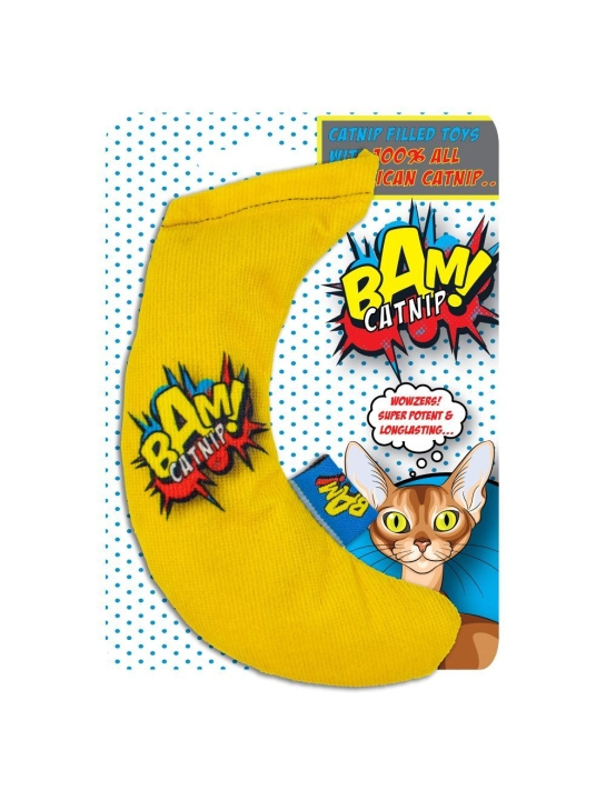 BAM! Legetøj med katteurt - 16 cm - Banan - (503319002006) i gruppen HJEM, HUS & HAVE / Tilbehør til dyr / Kat hos TP E-commerce Nordic AB (C92644)