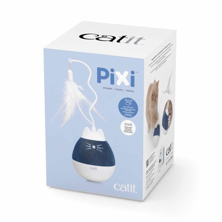 catit Pixi Spinner hvid og blå - (787.0182) i gruppen HJEM, HUS & HAVE / Tilbehør til dyr / Kat hos TP E-commerce Nordic AB (C92886)