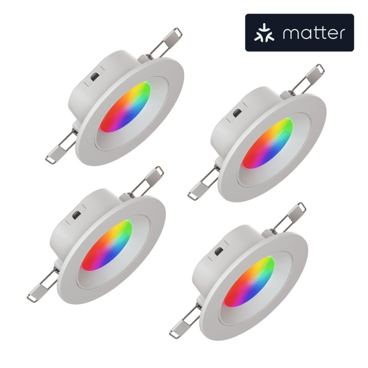 Nanoleaf Essentials Smart Downlight Matter - 4PK (NF080D02-4W3) i gruppen HJEM, HUS & HAVE / Smart hjem / Smart belysning hos TP E-commerce Nordic AB (C93046)