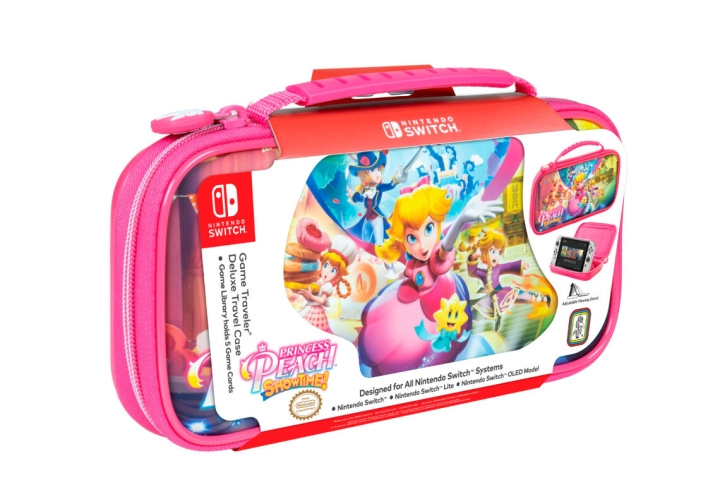 Nintendo Switch Deluxe rejsetaske (Princess Peach ShowTime) i gruppen HJEMMEELEKTRONIK / Spilkonsoller og tilbehør / Nintendo Switch / Tilbehør hos TP E-commerce Nordic AB (C93062)