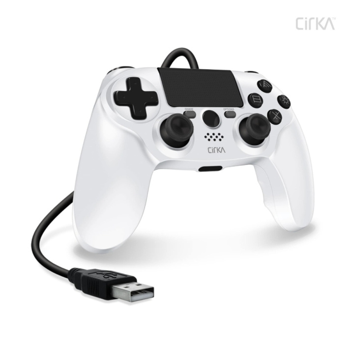 Hyperkin Nuforce kablet controller til PS4/ PC/ Mac (hvid) i gruppen HJEMMEELEKTRONIK / Spilkonsoller og tilbehør / Sony PlayStation 4 hos TP E-commerce Nordic AB (C93090)