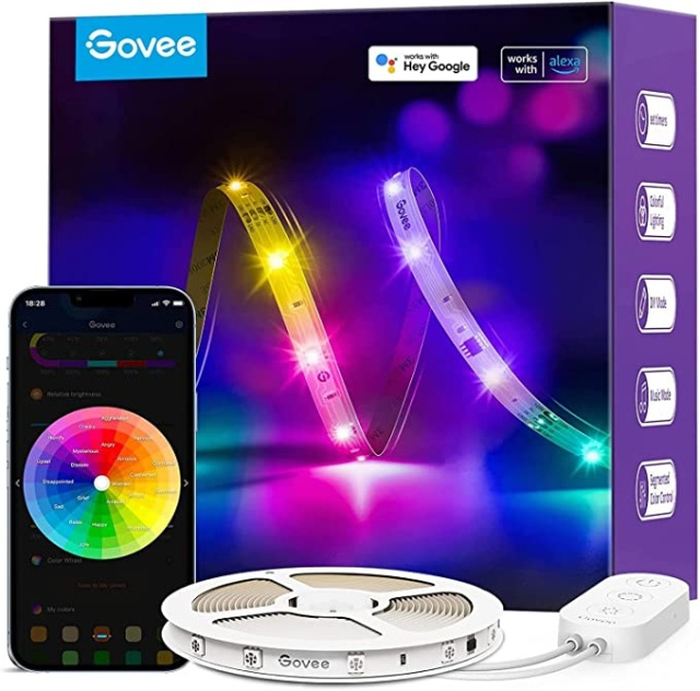 Govee RGBIC Basic Wi-Fi + Bluetooth LED Strip Lights (10 meter) i gruppen HJEM, HUS & HAVE / Smart hjem / Smart belysning hos TP E-commerce Nordic AB (C93360)