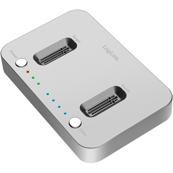 LogiLink Dubbel M.2 NVMe SSD-dockningsstation USB 3.2 Gen 2 i gruppen COMPUTERTILBEHØR / Computerkomponenter / Harddiske / Adaptere og tilbehør hos TP E-commerce Nordic AB (C93478)