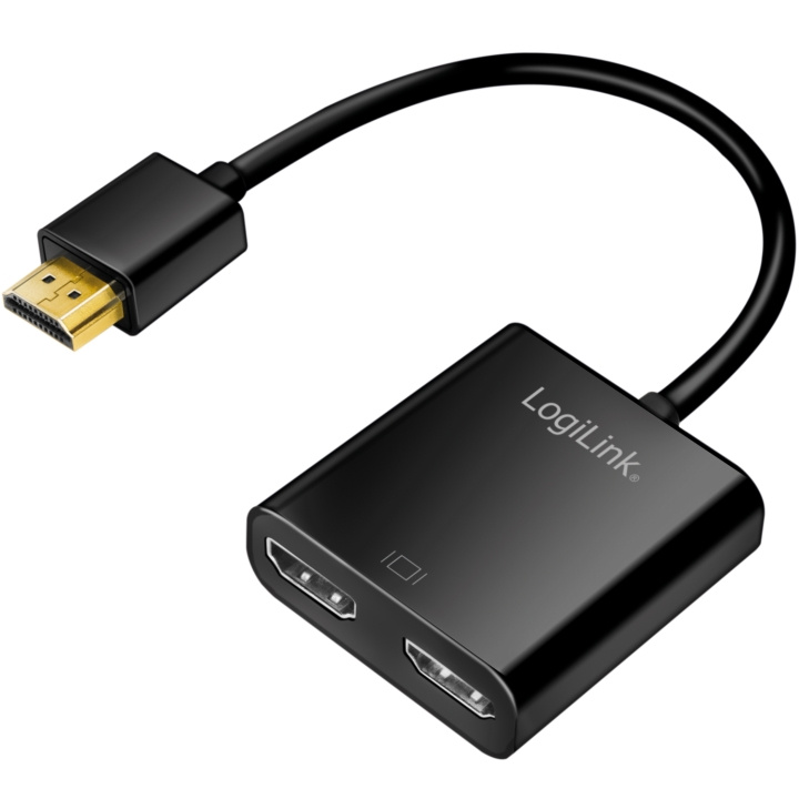 LogiLink HDMI-splitter 1 till 2 HDMI 2.0 4K/60Hz 18 Gbit/s i gruppen HJEMMEELEKTRONIK / Kabler og adaptere / HDMI / Adaptere hos TP E-commerce Nordic AB (C93487)