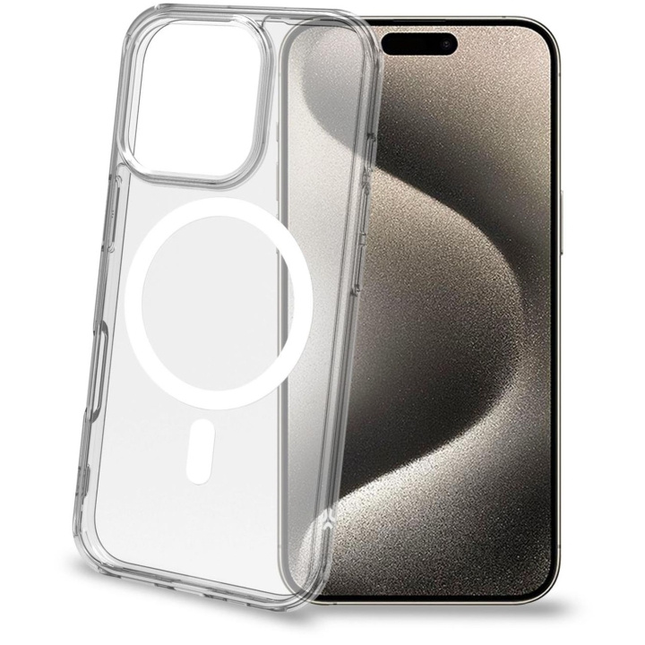 Celly Gelskinmag TPU Cover MagSafe-kompatibelt iPhone 16 Pro Transparent i gruppen SMARTPHONES & TABLETS / Mobil Beskyttelse / Apple / iPhone 16 hos TP E-commerce Nordic AB (C93502)