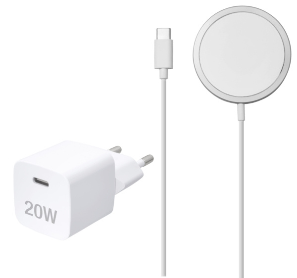 Tech21 Teccus - Universal hurtigoplader-sæt - 1xUSB-C PD 20W MagSafe i gruppen SMARTPHONES & TABLETS / Opladere og kabler / Trådløs Qi oplader hos TP E-commerce Nordic AB (C93881)