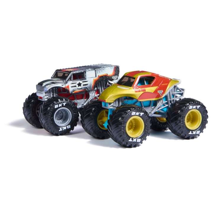 Monster Jam 1:64 Marvel 2-pak - Iron: War Machine (6071941) i gruppen LEGETØJ, BØRN & BABY / Legetøj / Legetøjsbiler hos TP E-commerce Nordic AB (C94211)