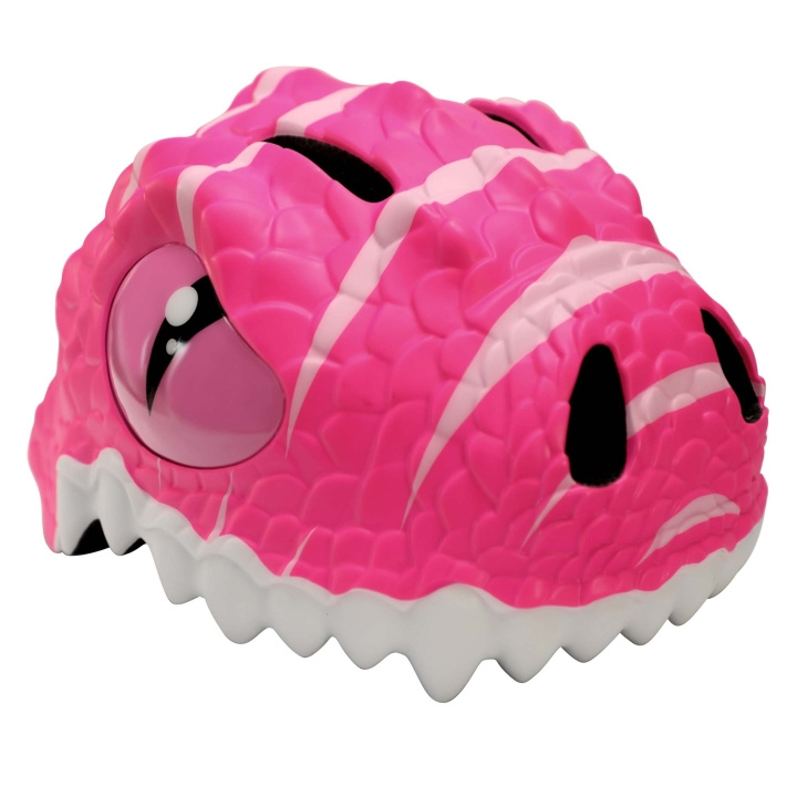 Crazy Safety Dino cykelhjelm - pink (49-55 cm) (100201-05-01) i gruppen SPORT, FRITID & HOBBY / Sportsudstyr / Cykel tilbehør / Hjelme hos TP E-commerce Nordic AB (C94247)