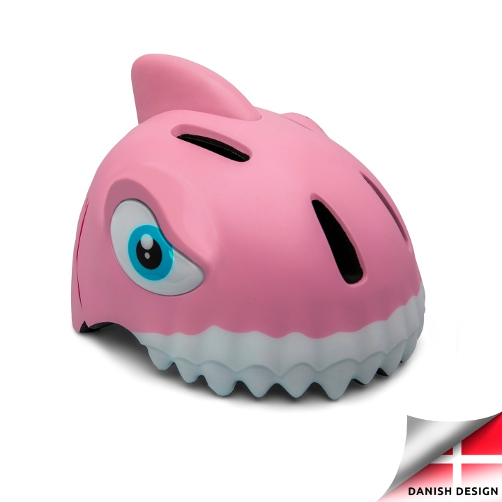 Crazy Safety Shark cykelhjelm - pink (49-55 cm) (100501-02-01) i gruppen SPORT, FRITID & HOBBY / Sportsudstyr / Cykel tilbehør / Hjelme hos TP E-commerce Nordic AB (C94250)