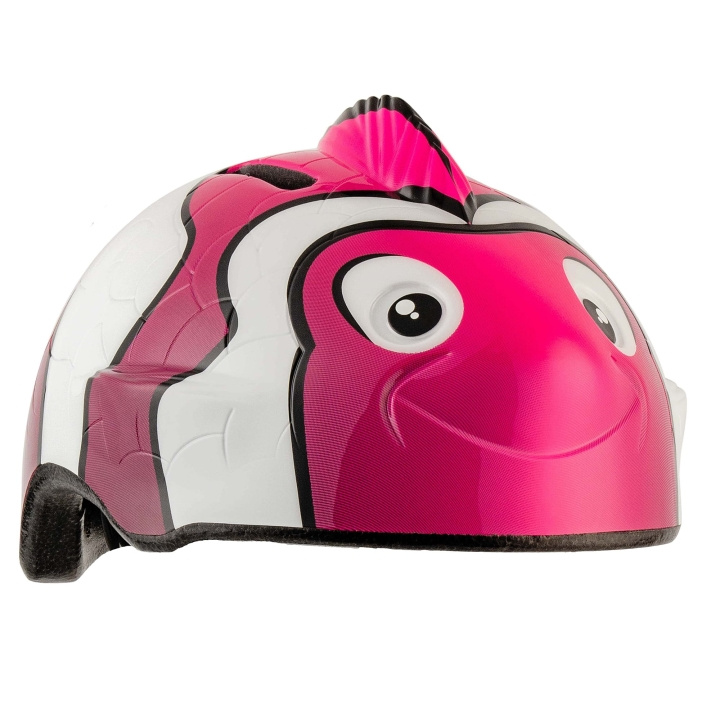 Crazy Safety Cykelhjelm med fisk - pink (49-55 cm) (102001-02) i gruppen SPORT, FRITID & HOBBY / Sportsudstyr / Cykel tilbehør / Hjelme hos TP E-commerce Nordic AB (C94259)