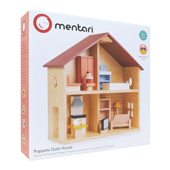 Mentari Dukkehus med møbler - Poppets House - (MT7601) i gruppen LEGETØJ, BØRN & BABY / Legetøj / Legesæt hos TP E-commerce Nordic AB (C94371)