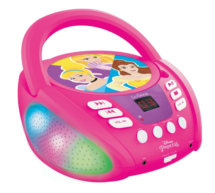 Lexibook Disney Princess - Bluetooth-cd-afspiller (RCD109DP) i gruppen HJEMMEELEKTRONIK / Lyd & billede / Hjemmebiograf, HiFi & Bærbar / Bærbar musikafspiller / CD-afspiller hos TP E-commerce Nordic AB (C94470)