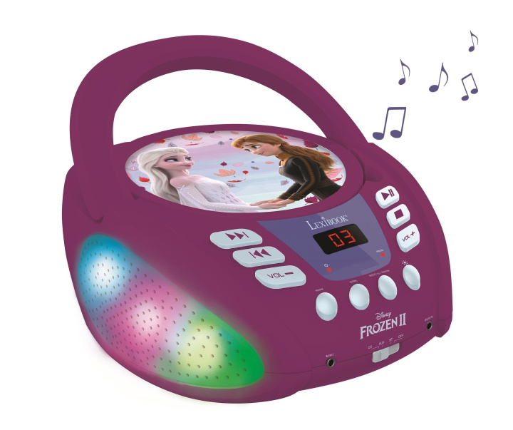 Lexibook Disney Frozen - Bluetooth-cd-afspiller (RCD109FZ) i gruppen HJEMMEELEKTRONIK / Lyd & billede / Hjemmebiograf, HiFi & Bærbar / Bærbar musikafspiller / CD-afspiller hos TP E-commerce Nordic AB (C94503)