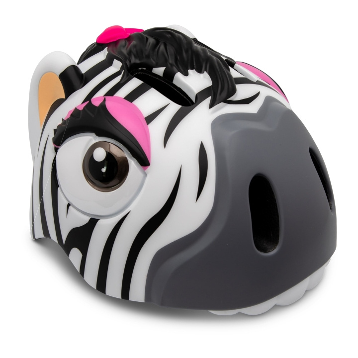 Crazy Safety Zebra cykelhjelm - sort/hvid (49-55 cm) (100901-01-01) i gruppen SPORT, FRITID & HOBBY / Sportsudstyr / Cykel tilbehør / Hjelme hos TP E-commerce Nordic AB (C94514)