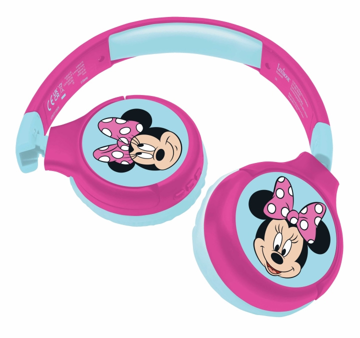 Lexibook Disney Minnie Mouse - 2 i 1 foldbare hovedtelefoner (HPBT010MN) i gruppen HJEMMEELEKTRONIK / Lyd & billede / Hovedtelefoner & Tilbehør / Hovedtelefoner hos TP E-commerce Nordic AB (C94528)