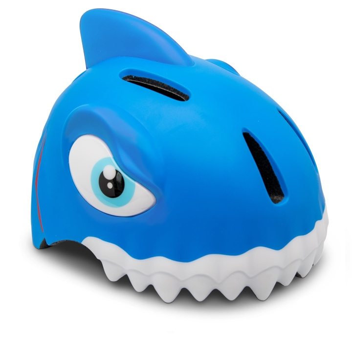 Crazy Safety Shark cykelhjelm - blå (49-55 cm) (100501-04-01) i gruppen SPORT, FRITID & HOBBY / Sportsudstyr / Cykel tilbehør / Hjelme hos TP E-commerce Nordic AB (C94577)