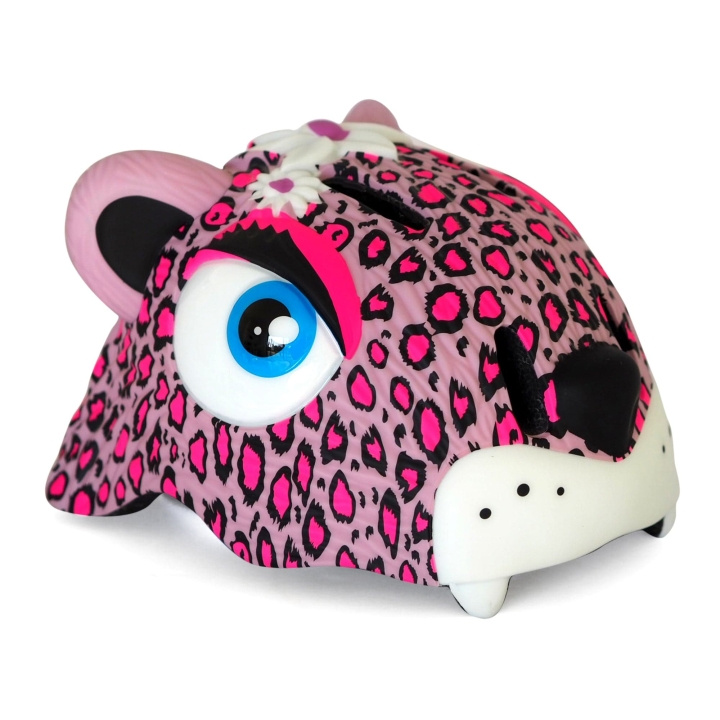 Crazy Safety Leopard cykelhjelm - pink (49-55 cm) (100301-01-01) i gruppen SPORT, FRITID & HOBBY / Sportsudstyr / Cykel tilbehør / Hjelme hos TP E-commerce Nordic AB (C94622)