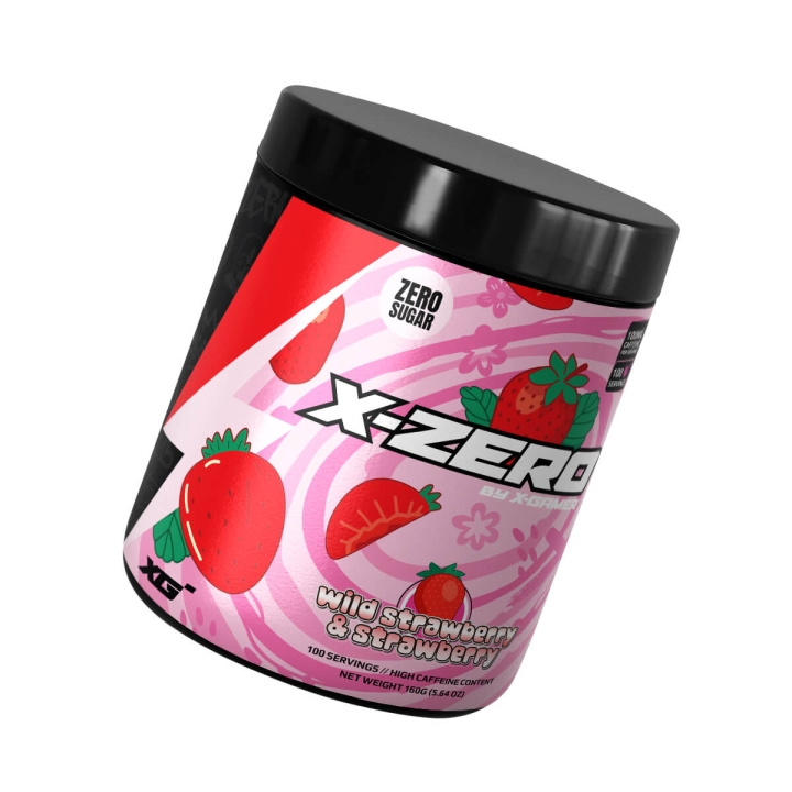 X-GAMER Energidrikpulver X-Zero 160 gram Wild Strawberry & Strawberry i gruppen COMPUTERTILBEHØR / GAMING / Energidrikke for gamere hos TP E-commerce Nordic AB (C94705)