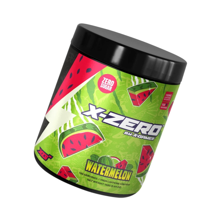 X-GAMER Energidrikpulver X-Zero 160 gram Watermelon i gruppen COMPUTERTILBEHØR / GAMING / Energidrikke for gamere hos TP E-commerce Nordic AB (C94706)